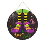 Cartello per porta di Halloween Decorazione per atmosfera horror della casa stregata, Stile: Gambe di strega