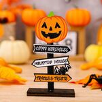Guida di Halloween Ornamenti in legno Forniture per decorazioni per lettere di cartoni animati (modello zucca)
