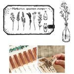 Set di combinazioni di loto retrò Strumento di decorazione del manuale con sigillo di vaso per piante (alberi antichi torreggianti)
