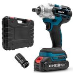Parti di riparazione al litio per chiavi motorizzate HILDA con presa da 22 mm, spina europea, modello: blu con 1 batteria + 1 caricabatterie (1500 mAh)