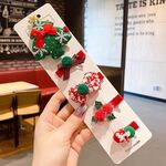 5 pezzi / set Set di forcine natalizie Pupazzo di neve Fiocco con clip a becco d'anatra Accessori per capelli carini per bambini, Stile: NO.2 Albero di Natale