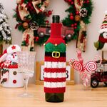 Copri bottiglia di vino lavorato a maglia natalizio Decorazioni per ristoranti festival (Elfi)