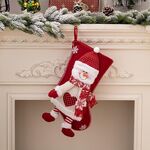 Forniture per decorazioni natalizie Borsa regalo per calze di Natale con cartoni animati (pupazzo di neve)