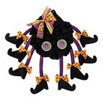 Ciondolo per finestra con ghirlanda di Halloween da appendere alla porta del ragno in tessuto (ragno multi-piede)