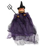 Ciondolo per bambola di zucca del terrore di Halloween, casa stregata, decorazione per fantasmi appesi (viola)
