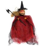 Ciondolo per bambola di zucca del terrore di Halloween, casa stregata, decorazione per fantasmi appesi (rosso)