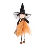 Halloween Scopa Strega Ciondolo Bambola Fantasma Festival Puntelli per Feste (Arancione)