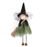 Halloween Scopa Strega Bambola Ciondolo Fantasma Festival Puntelli per Feste (Verde)