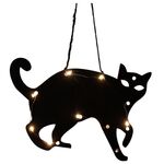 Decorazione natalizia per feste con luci sospese incandescenti di Halloween Black Cat 4.5V