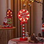 Segnale stradale di Natale STOP Luci decorative Finestra in legno Atmosfera Luci a LED, Stile: Rotondo