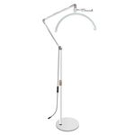 Lampada LED per bellezza mezza luna, manicure, sopracciglia, tatuaggi, ciglia, luce di riempimento, spina UK (bianco)