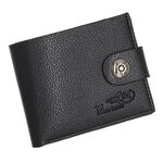 MenBense Portafoglio corto da uomo con chiusura magnetica Portamonete multi-carta (Nero)