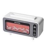 Umidificatore d'aria per aromaterapia con fiamma per camino da 200 ml Diffusore di oli essenziali USB con luce notturna colorata (bianco)