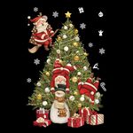 Decorazione della finestra di Natale Poster Adesivi murali in vetro con Babbo Natale Alce Fiocco di neve, Stile: SD-2205 30x45 cm