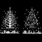 Decorazione della finestra di Natale Poster Adesivi murali in vetro con Babbo Natale Alce Fiocco di neve, Stile: SD-2215 45x60 cm