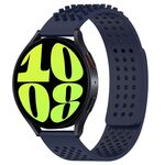 Per Samsung Galaxy Watch 6 40mm 20mm Fori Cinturino in silicone traspirante con punti 3D (blu notte)