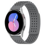 Per Samsung Galaxy Watch 5 40mm 20mm Fori Cinturino in silicone traspirante con punti 3D (grigio)