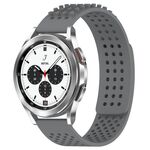 Per Samsung Galaxy Watch 4 Classic 42 mm 20 mm fori cinturino in silicone traspirante con punti 3D (grigio)