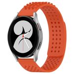 Per Samsung Galaxy Watch 4 40mm 20mm Fori Cinturino in silicone traspirante con punti 3D (arancione)