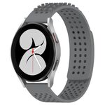 Per Samsung Galaxy Watch 4 40mm 20mm Fori Cinturino in silicone traspirante con punti 3D (grigio)