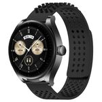 Per Huawei Watch Buds cinturino in silicone traspirante con punti 3D con fori da 22 mm (nero)