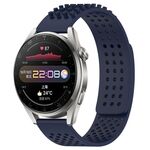 Per Huawei Watch 3 Pro Cinturino in silicone traspirante con punti 3D da 22 mm (blu notte)