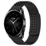 Per Xiaomi Watch S2 42mm 22mm Fori Cinturino in silicone traspirante con punti 3D (nero)