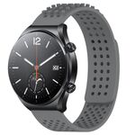 Per Xiaomi MI Watch S1 cinturino in silicone traspirante con punti 3D con fori da 22 mm (grigio)