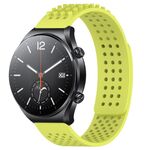 Per Xiaomi MI Watch S1 Cinturino in silicone traspirante con punti 3D da 22 mm (verde lime)