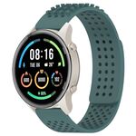 Per Xiaomi MI Watch Sport cinturino in silicone traspirante con punti 3D da 22 mm (verde oliva)