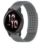 Per cinturino in silicone traspirante con punti 3D Garmin Venu 2, fori da 22 mm (grigio)