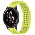 Per cinturino in silicone traspirante con punti 3D Garmin Venu 2, fori da 22 mm (verde lime)