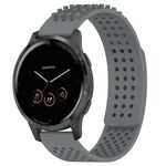 Per cinturino in silicone traspirante con punti 3D Garmin Vivoactive 4 fori da 22 mm (grigio)