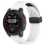 Per Garmin Tactix 7 / Tactix DELTA Fori a sgancio rapido Cinturino in silicone con fibbia magnetica (Bianco)