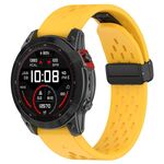 Per cinturino in silicone con fibbia magnetica per Garmin Enduro 2 / Enduro con fori a sgancio rapido (giallo)