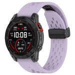 Per Garmin Fenix 5X GPS / 5X Puls Fori a sgancio rapido Cinturino in silicone con fibbia magnetica (Viola)