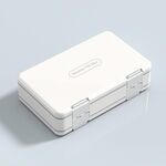 Custodia per pillole sigillante con 24 griglie di grande capacità, 3 volte al giorno, scatola organizer per medicinali per 7 giorni (bianco)