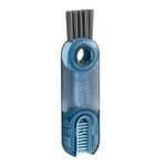3 in 1 spazzola per la pulizia del coperchio della tazza a forma di U, coperchio della bottiglia d'acqua, detergente per scanalature (blu)
