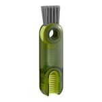 3 in 1 Spazzola per la pulizia del coperchio della tazza a forma di U Pulitore per scanalature del coperchio della bottiglia d'acqua (verde)