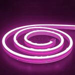 Set di strisce morbide in silicone al neon flessibile USB da 2 m 5 V LED (rosa)