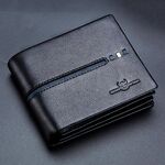 BULL CAPTAIN 0200 Portafoglio multi-slot per carte di vacchetta a primo strato di grande capacità Porta carte antifurto RFID (nero)
