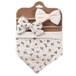 Asciugamano 3 in 1 per bambini che sbava, set di bavaglini impermeabili con fascia per capelli triangolare stampata su entrambi i lati in cotone, stile: DP069-1