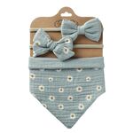 Asciugamano 3 in 1 per bambini che sbava, set di bavaglini impermeabili con fascia per capelli triangolare stampata su entrambi i lati in cotone, stile: DP069-5