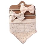 Asciugamano 3 in 1 per bambini che sbava, set di bavaglini impermeabili con fascia per capelli triangolare stampata su entrambi i lati in cotone, stile: DP069-7