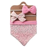 Asciugamano 3 in 1 per bambini che sbava, set di bavaglini impermeabili con fascia per capelli triangolare stampata su entrambi i lati in cotone, stile: DP069-8