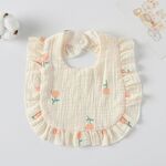 Bavaglino per la pappa con volant per neonati Asciugamano per saliva in morbido cotone, stile: fiore olandese