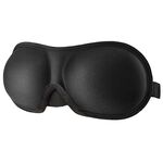 Maschera per gli occhi per il sonno antiscivolo in silicone regolabile 3D Maschera per la protezione degli occhi in memory foam tridimensionale (nero)