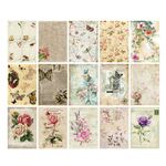 Adesivo per sfondo decorativo per giornali vintage in carta per album da 30 fogli, stile: apprezzamento dei fiori