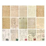 Adesivo per sfondo decorativo per giornali vintage in carta per album da 30 fogli, stile: lettera scritta a mano