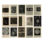 Adesivo per sfondo decorativo per giornali vintage in carta per album da 30 fogli, stile: lettura del cielo notturno